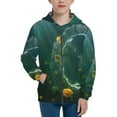 thumbnail image 1 of Pofeuu Jelly Fish Print Teenage Zipper Hoodie Sweatshirts Hooded Casual Jackets With Pocket For Boys Girls-Small, 1 of 6