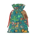 thumbnail image 1 of Pofeuu Jungle Animals Print Burlap Bags with Drawstrings Drawstring Gift Bags Pouch Bag for Thankgiving Birthday Party Gift Wrapping Treats and Party Favors-Medium, 1 of 9
