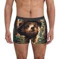 thumbnail image 1 of Pofeuu Jungle Hat Bear Print Men’s Boxer Briefs, Moisture-Wicking Underwear, Regular,Trunk-Small, 1 of 5
