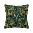 thumbnail image 1 of Pofeuu Jungle Leopard Yellow Print Double-sided plush pillowcase Square Throw Pillow Covers Pillows Cover for Living Room Bedroom Sofa Couch Cushion Cover（No pillow core）-26"x26", 1 of 7