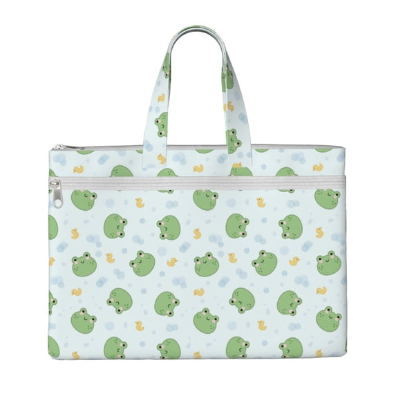 Pofeuu Kawaii Frogs Print Laptop Bag Carrying - Computer Bag Laptop Case Shoulder Slim Work Travel