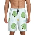 thumbnail image 1 of Pofeuu Kawaii Frogs Print Men's Soft Woven Elastic Waistband Sleep Pajama Short-Medium, 1 of 6