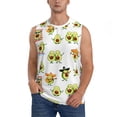 thumbnail image 1 of Pofeuu Kawaii Mexican Avocado Print Men's Muscle T-Shirt, Sleeveless, Muscle Tank, Classic Muscle Tee Top For Men Casual Sleeveless Muscle T-Shirt Trendy Clothes-Small, 1 of 7