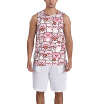 Pofeuu Kawaii Pig Print Basketball Jersey, Shirts for Men Youth Basketball Jersey Crew Neck-Small