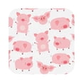 thumbnail image 1 of Pofeuu Kawaii Pigs Print Leather Coasters Set of 6, Round Cups Mugs Mat Pad for Home Kitchen Heat Resistant Drink Coasters,Square, 1 of 7