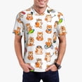 thumbnail image 1 of Pofeuu Kawaii Shiba Dog Print Men's Loose Fit Midweight Short-Sleeve Pocket Polo-X-Large, 1 of 6