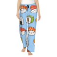 thumbnail image 1 of Pofeuu Kawaii Sushi Print Women's Fashion Pajama Pants with Pockets Comfy Drawstring Sleep Lounge Bottoms-XX-Large, 1 of 6