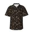 thumbnail image 1 of Pofeuu Keys Print Hawaiian Shirt for Men Sleeves Casual Button Down Summer Beach Dress Shirts T-Shirts,Medium, 1 of 7