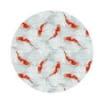 thumbnail image 1 of Pofeuu Koi Fish Corals,Spring Summer Print Leather Coasters Set of 6, Round Cups Mugs Mat Pad for Home Kitchen Heat Resistant Drink Coasters,Round Shape, 1 of 7