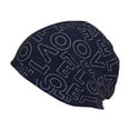 thumbnail image 1 of Pofeuu LOVE Print Beanie Hat for Men and Women Winter Warm Hats Knit Slouchy Thick Skull Cap, 1 of 7