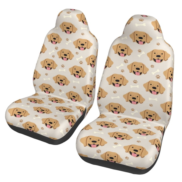 Pofeuu Labrador Retriever Dog Print Automotive Car Seat Covers Flat