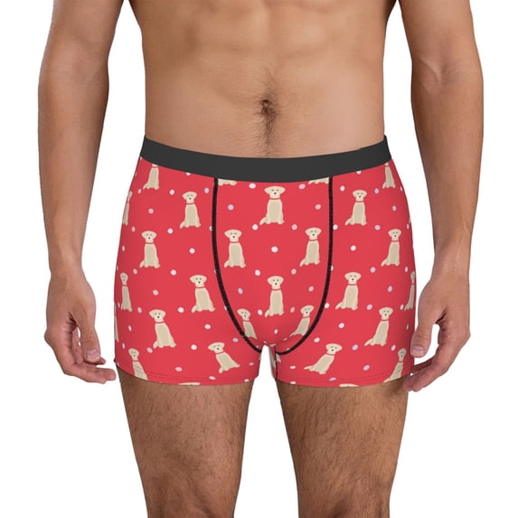 Pofeuu Labrador Retriever Dog Print Men’s Boxer Briefs, Moisture-Wicking Underwear, Regular,Trunk-XX-Large