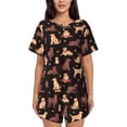 thumbnail image 1 of Pofeuu Labrador Retriever Dog Print Women's Pajama Set Short/Shorts Soft Button PJs Elastic Drawstring Waist Sleepwear-X-Large, 1 of 6