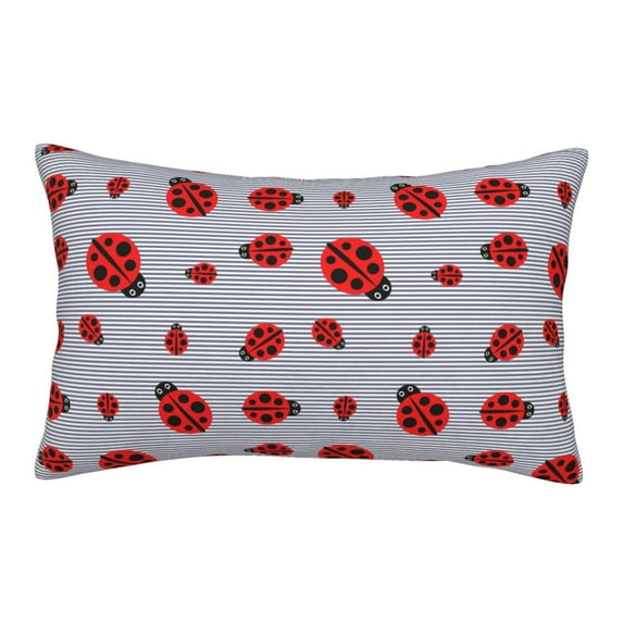 Pofeuu Ladybug Print Polyester Microfiber Plush Pillowcases, Super Soft and Cozy Pillow Case Covers with Envelop Closure(Pillow core not included)-16"x24"