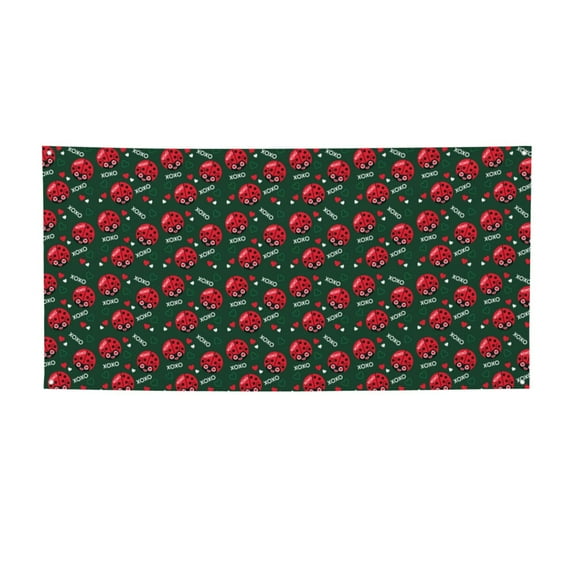 Pofeuu Ladybugs In Love Print Colorful Yard Festival Banner Sign Party Outdoor & Indoor Party Decoration Banne Festival Yard Sign-Small