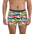 thumbnail image 1 of Pofeuu Lantern Koi Fish Print Men’s Boxer Briefs, Moisture-Wicking Underwear, Regular,Trunk-Large, 1 of 5