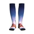 thumbnail image 1 of Pofeuu Lantern On Snow With Christmas Print Compression Socks for Women & Men Circulation - Best Support for Nurses,Running,Athletic,Sports, 1 of 7