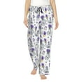 thumbnail image 1 of Pofeuu Lavender Bicycle Print Women's Fashion Pajama Pants with Pockets Comfy Drawstring Sleep Lounge Bottoms-X-Large, 1 of 6