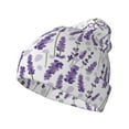 thumbnail image 1 of Pofeuu Lavender Flowers Print Beanie Hat for Men Women Knit Winter Hat Warm Cuffed Skull Beanie Slouchy Soft Unisex, 1 of 6