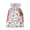 thumbnail image 1 of Pofeuu Lavender Flowers Print Burlap Bags with Drawstrings Drawstring Gift Bags Pouch Bag for Thankgiving Birthday Party Gift Wrapping Treats and Party Favors-Medium, 1 of 9