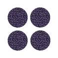 thumbnail image 1 of Pofeuu Lavender Flowers Print Coasters for Drinks, 4Pack PU Leather Coasters, Bar Drink Coasters for Tabletop Protection, Furniture from Damage-Round Shape, 1 of 6