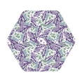 thumbnail image 1 of Pofeuu Lavender Flowers Print Leather Coasters Set of 6, Round Cups Mugs Mat Pad for Home Kitchen Heat Resistant Drink Coasters,Hexagon, 1 of 7