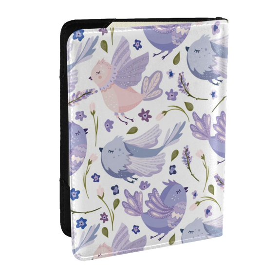 Pofeuu Lavender Flowers Print Travel Document Organizer Passport Holder Men Women for Family (6.5 in x 4.5 in),Wallet Holder Credit Card Clutch Bag Case