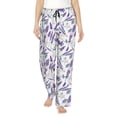 thumbnail image 1 of Pofeuu Lavender Flowers Print Women's Fashion Pajama Pants with Pockets Comfy Drawstring Sleep Lounge Bottoms-Small, 1 of 6