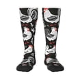 thumbnail image 1 of Pofeuu Laying Hens And Roosters Print Stockings, Adult Running Hiking Socks for Youth and Adult, 1 of 6