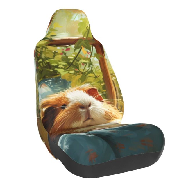 Pofeuu Lazy Home Style Guinea Pig Print Automotive Car Seat Covers Flat