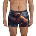 thumbnail image 1 of Pofeuu Lazy Stone Bear Print Men’s Boxer Briefs, Moisture-Wicking Underwear, Regular,Trunk-Medium, 1 of 5