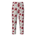 thumbnail image 1 of Pofeuu Leaves And Anemone Flowers In Red Grey Print Teenagers' Pajama Pants, Soft Lounge Pajama Pants with big pockets for Men Plaid Pj Bottoms-Medium, 1 of 6