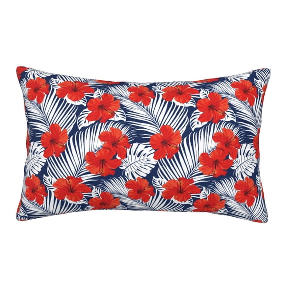 Pofeuu Leaves And Flowers Print Polyester Microfiber Plush Pillowcases, Super Soft and Cozy Pillow Case Covers with Envelop Closure(Pillow core not included)-20"x30"