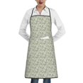 thumbnail image 1 of Pofeuu Leaves Print Aprons with Pockets, Cute Aprons for Kitchen, Cooking, Server, Barber, Chef Apron, 1 of 7