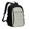 thumbnail image 1 of Pofeuu Leaves Print Storage Laptop Backpack with USB Charging Port[Water Resistant] College Computer Bookbag Fits, 1 of 7