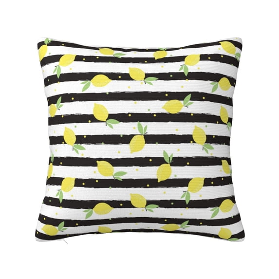 Pofeuu Lemon_1 Print Double-sided plush pillowcase Square Throw Pillow Covers Pillows Cover for Living Room Bedroom Sofa Couch Cushion Cover(No pillow core)-20"x20"