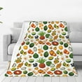 thumbnail image 1 of Pofeuu Lemon Fruits Vegetables Print Ultra-Soft Micro Fleece Blanket,for Bed Or Sofa,All Season Throw Blankets Flannel Blanket-40"x30", 1 of 7