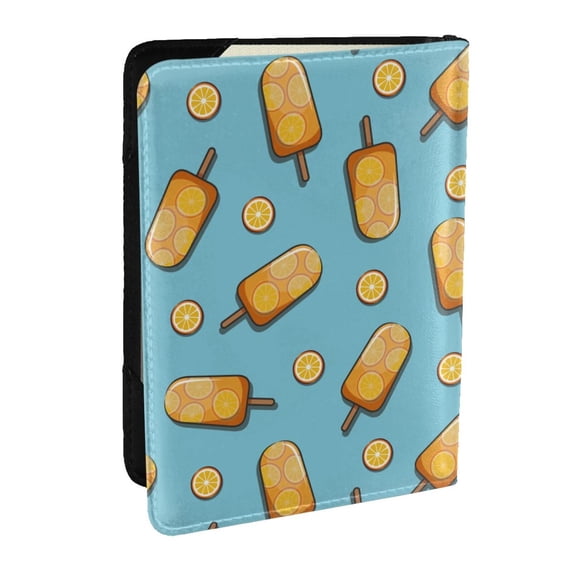 Pofeuu Lemon Ice Cream Print Travel Document Organizer Passport Holder Men Women for Family (6.5 in x 4.5 in),Wallet Holder Credit Card Clutch Bag Case