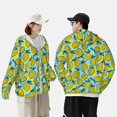 thumbnail image 1 of Pofeuu Lemon1 Print Sun Protection Outdoor Lightweight Full Zip UV Cooling Hoodie Long Sleeve Summer Clothing for Outdoor Hiking-Small, 1 of 5