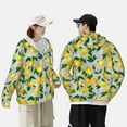 thumbnail image 1 of Pofeuu Lemon1 Print Sun Protection Outdoor Lightweight Full Zip UV Cooling Hoodie Long Sleeve Summer Clothing for Outdoor Hiking-X-Large, 1 of 5