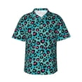 thumbnail image 1 of Pofeuu Leopard 1 Print Hawaiian Shirt for Men Sleeves Casual Button Down Summer Beach Dress Shirts T-Shirts,Medium, 1 of 7