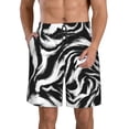 thumbnail image 1 of Pofeuu Leopard And Zebra 2 Prin Men's Swim Trunks Quick Dry Bathing Suit Swimming Board Shorts Mesh Lining Beach Swimwear-X-Large, 1 of 6