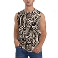 thumbnail image 1 of Pofeuu Leopard And Zebra1 Print Men's Muscle T-Shirt, Sleeveless, Muscle Tank, Classic Muscle Tee Top For Men Casual Sleeveless Muscle T-Shirt Trendy Clothes-XX-Large, 1 of 7