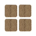 thumbnail image 1 of Pofeuu Leopard Print Brown Print Coasters for Drinks, 4Pack PU Leather Coasters, Bar Drink Coasters for Tabletop Protection, Furniture from Damage-Square, 1 of 6