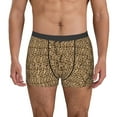 thumbnail image 1 of Pofeuu Leopard Print Brown Print Men’s Boxer Briefs, Moisture-Wicking Underwear, Regular,Trunk-Small, 1 of 5