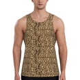 thumbnail image 1 of Pofeuu Leopard Print Brown Print Men's Workout Tank Tops Sleeveless Muscle Gym Shirt Quick Dry-Large, 1 of 7