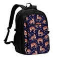 thumbnail image 1 of Pofeuu Leopard Print Print Storage Laptop Backpack with USB Charging Port[Water Resistant] College Computer Bookbag Fits, 1 of 7
