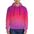 thumbnail image 1 of Pofeuu Light Purple Glitter Print Mens Casual Hooded Collar Drawstring Hoodies Pullover Sweatshirts Casual Long Sleeve Shirts-3X-Large, 1 of 7