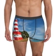 thumbnail image 1 of Pofeuu Lighthous Print Men’s Boxer Briefs, Moisture-Wicking Underwear, Regular,Trunk-Small, 1 of 5