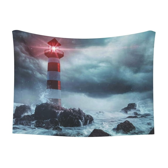 Pofeuu Lighthouse in a Stormy Sea Print Puppy Blanket,Dog Blankets,Pet Blanket Cozy Cat Blankets for Indoor Cats, Fuzzy Pet Blanket for Kitten Doggy Dog Blankets-Small